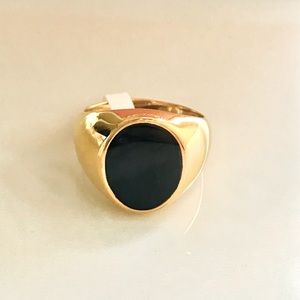 Gold and Black stainless steel ring only size  7 available